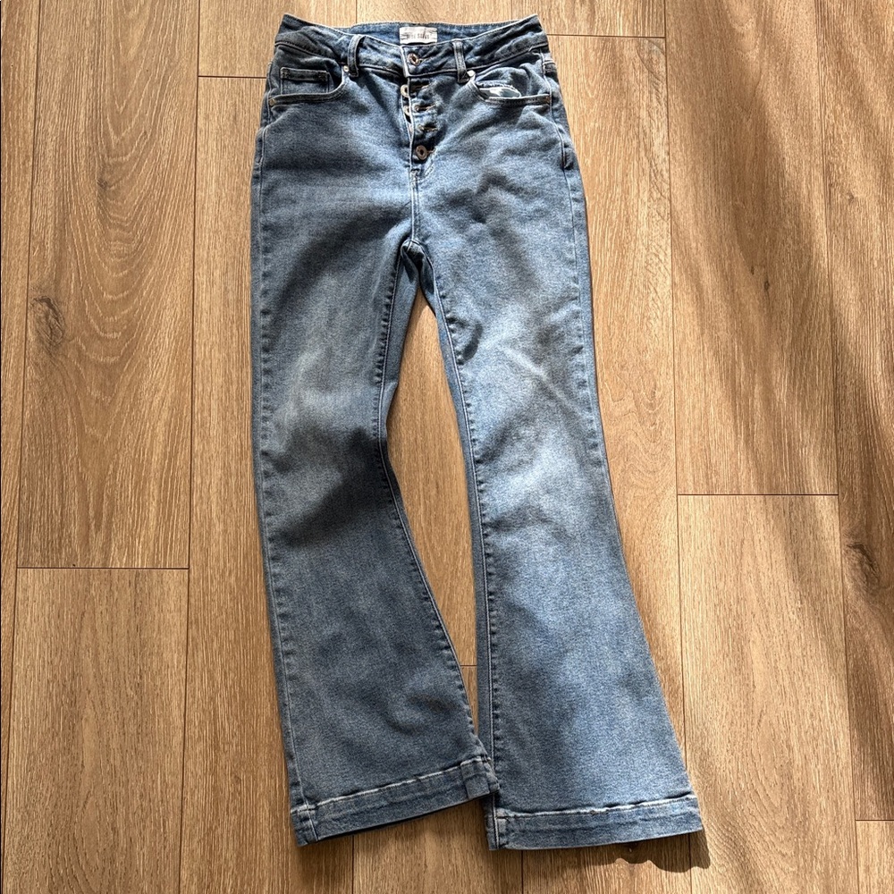 Stylish Blue Savvy Flare Women's Jeans Medium Wash